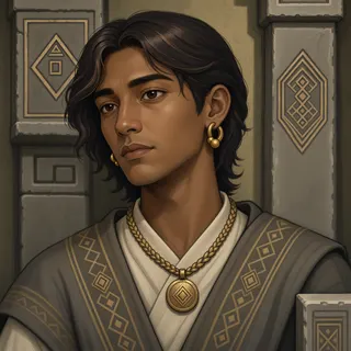 original adult caretaker, calm expression