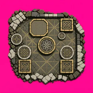 broken fragments, dense arrangement
