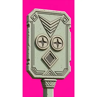 frosted wayfinding sign without text