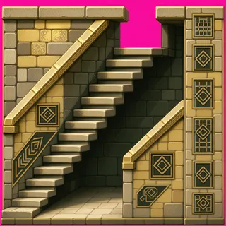 stairs downward, intact