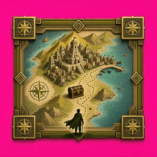 treasure map, ornate design