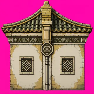 roof outer corner, weathered