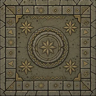 weathered worn paving