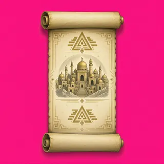 quest scroll, rare accent design