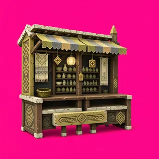 damaged market stall