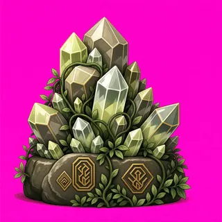 overgrown crystal cluster