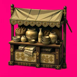 clean market stall