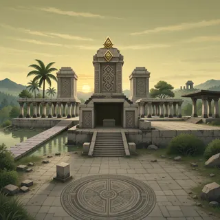hidden shrine at daybreak