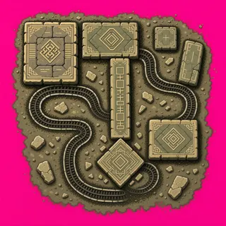 wheel tracks, irregular arrangement