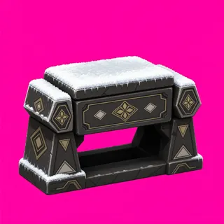 frosted bench