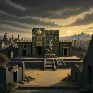 hidden shrine at dusk