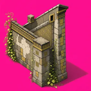 roof outer corner, overgrown