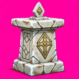 frosted relic pedestal