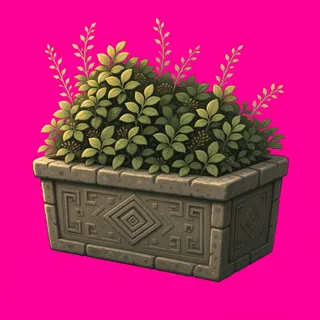 overgrown low bush