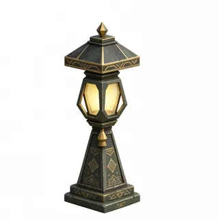weathered lantern post
