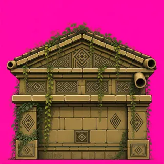 roof edge, overgrown