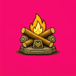 campfire, plain design