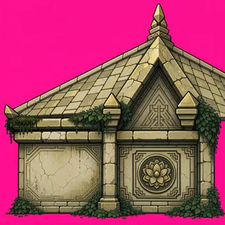 roof inner corner, overgrown