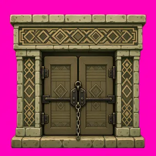 door locked, intact