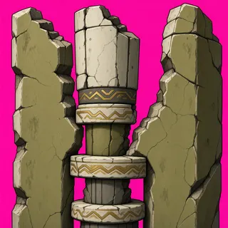 damaged broken pillar