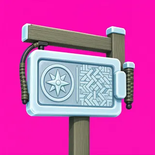 frosted wayfinding sign without text