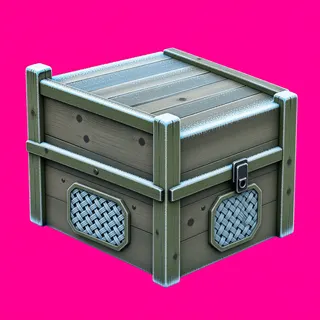 frosted wooden crate