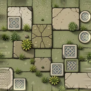 overgrown earthen floor