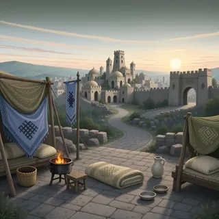 quiet camp at daybreak