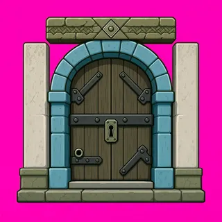 door locked, intact