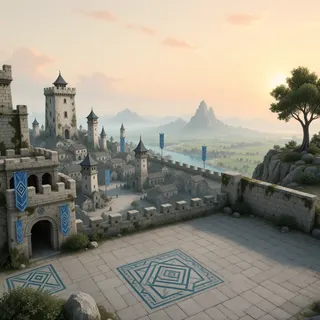 border overlook at daybreak