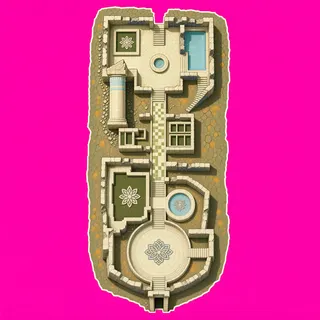 sand scatter, elongated arrangement