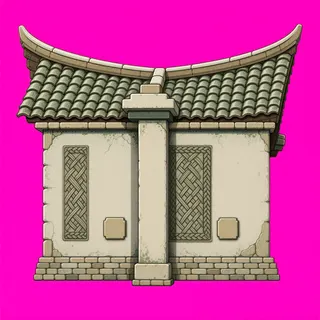 roof outer corner, weathered