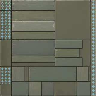 dust-covered weathered plank floor