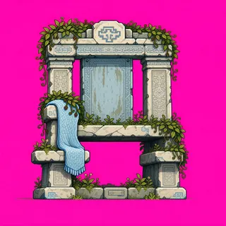 overgrown bench