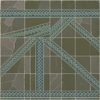 weathered dusty tiled floor