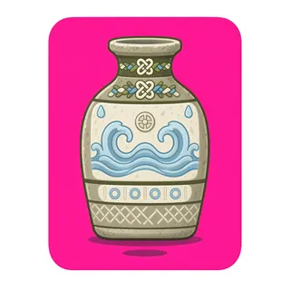 water flask, rare accent design