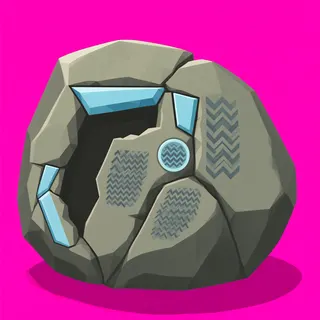 damaged large boulder