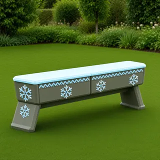 frosted bench