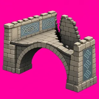 damaged small bridge