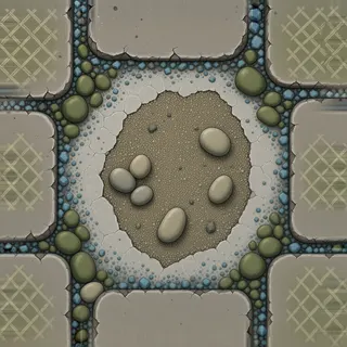 damaged fine gravel path