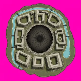 scorch mark, dense arrangement