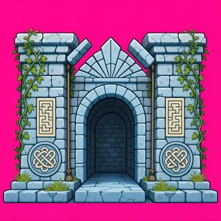bridge entrance, overgrown
