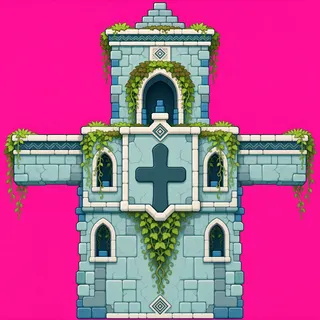wall cross junction, overgrown