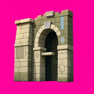 clean stone wall section