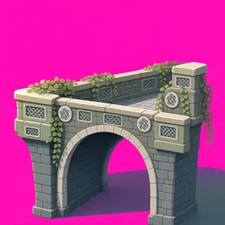 overgrown small bridge