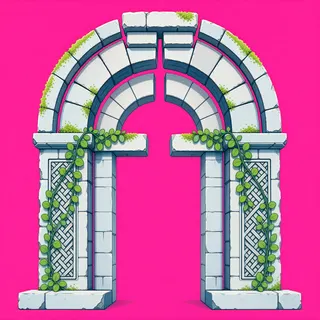 support arch, overgrown