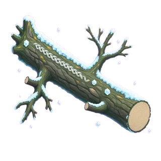 frosted fallen log