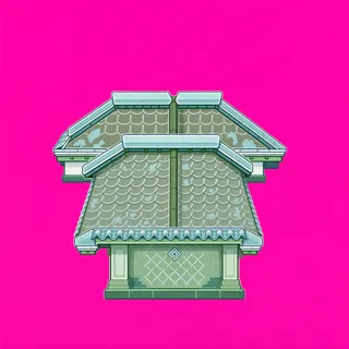 roof center, weathered