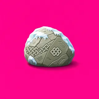 frosted small rock