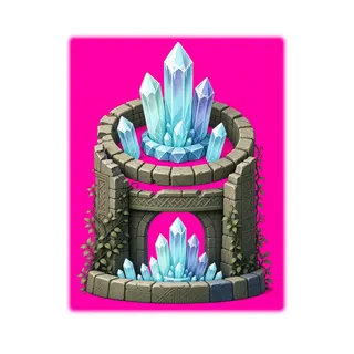 overgrown crystal cluster